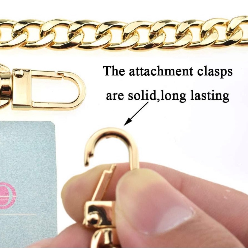 Gold Chain for Crossbody or Shoulder Bag 59.1” - Picture 2 of 3